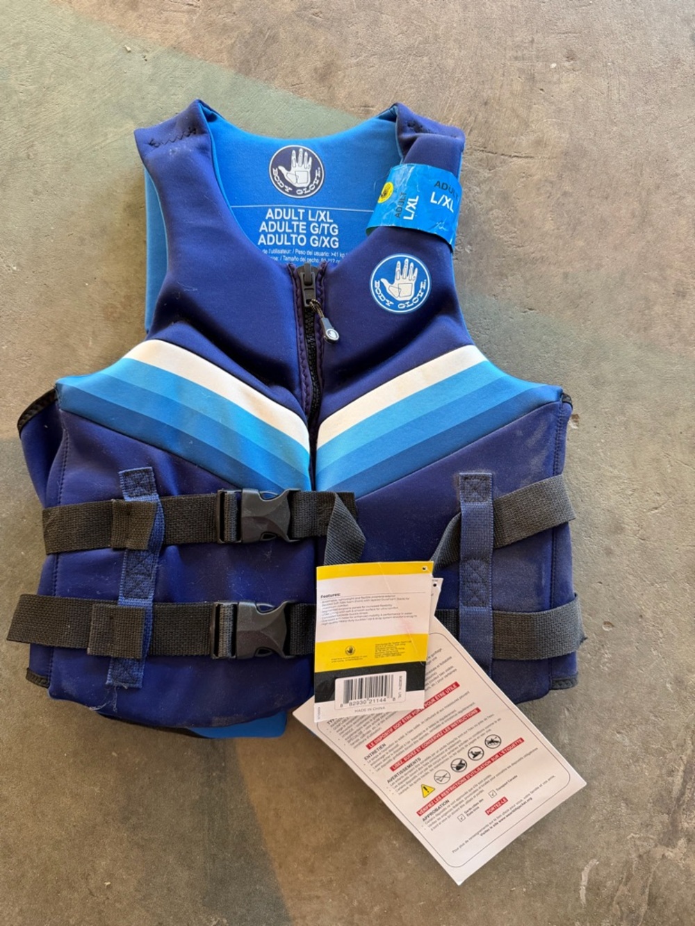 Blue adult Swim Life Jacket - L/XL